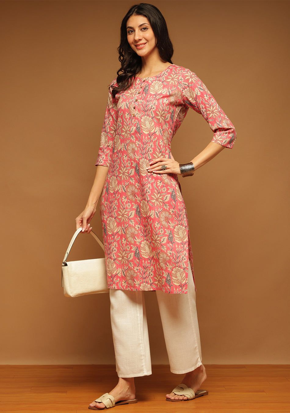 Rosewood Whispers Kurta-M