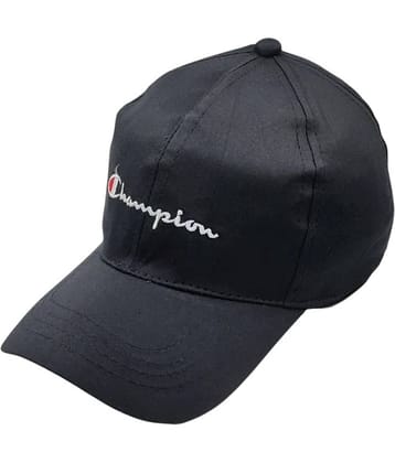 Zacharias - Black Cotton Men's Cap ( Pack of 1 )