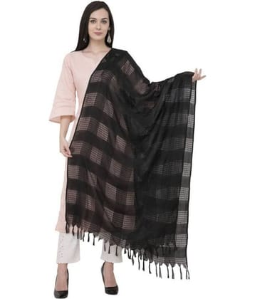 A R Silk Black Cotton Hand Painted Dupatta