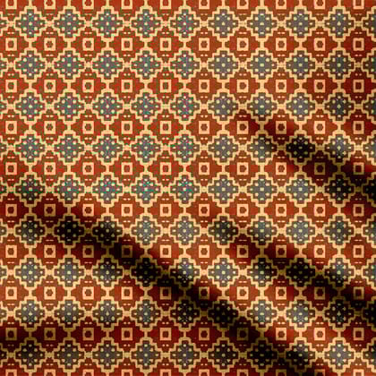 Brown Patola Pixcel-Cotton