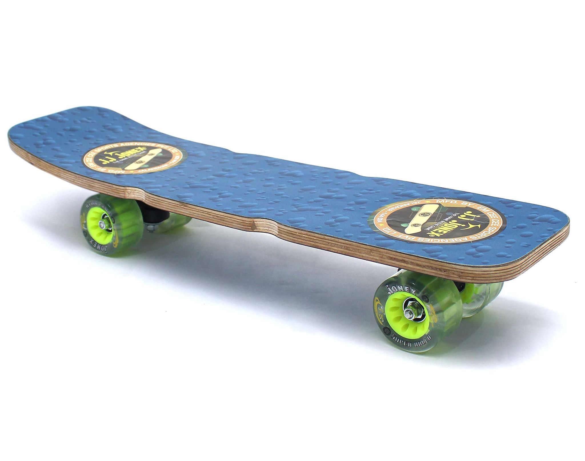 JJ Jonex Wooden Skateboard, Skateboard for Senior, Skating Board (Multicolor, Rollo Curved Medium)