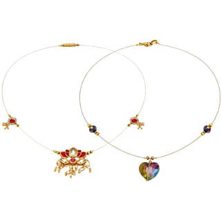 Invisible Chain 1 Layer,Lotus Pendant Red Colour Chain and MultiColour Chain, 2 Qty