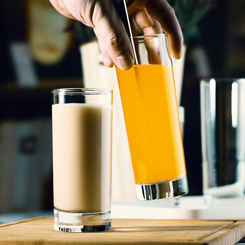 Drinking Glasses | 270 ML | Highball Glass | Heavy Base Tumbler | Premium Tall Cup for Water, Juice, Beer, Wine, Whiskey, Cocktail and Mixed Drink