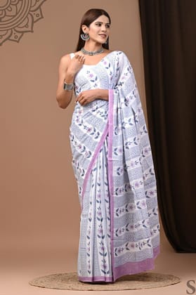 Jaipur Hand Block Print Saree