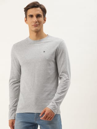 Mens Premium Cotton Printed Full Sleeve T-Shirts-M-40