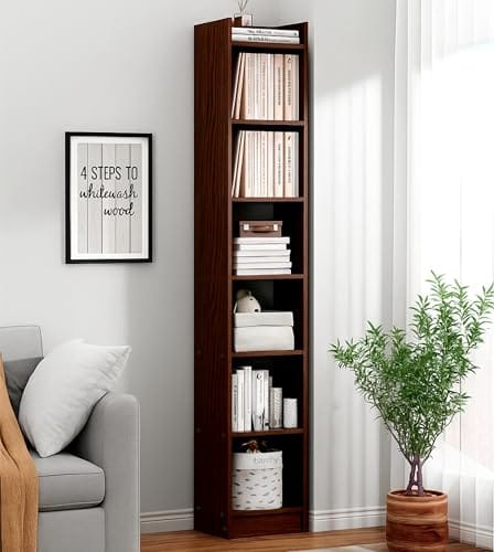 Enigmatic Woodworks Wooden Large Open Bookshelf Multipurpose for Home Rack Showcase Organizer for Living Room 2