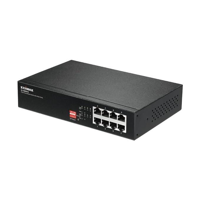 Edimax ES-1008PH V2 Long Range 8-Port Fast Ethernet Switch with 4 PoE+ Ports & DIP Switch Ports