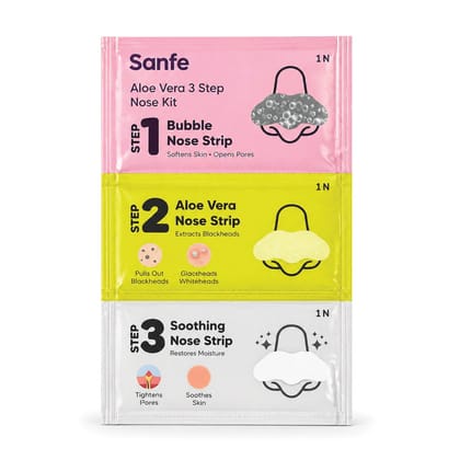 Sanfe Aloe Vera 3 Step Nose Strip Kit 
