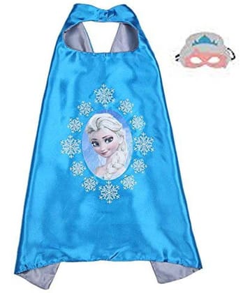 Kaku Fancy Dresses Fairy Tale Elsa Character Robe/California Costume/Halloween Costume -Blue, Freesize, for Girls