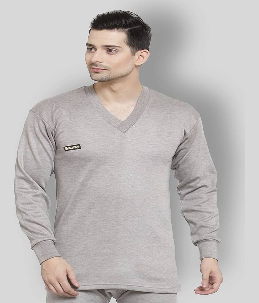 Uzarus Cotton Blend Men's Thermal Tops ( Brown )