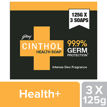 Godrej Cinthol Health Soap Intense Deo, 3*125gm