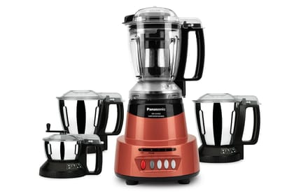 Panasonic Heavy Duty Mixer Grinder For Kitchen MX-AV425 (Rustic Red) Elements Series Powerful 1500W (MMLW) 4 Jar (Three-304 Stainless Steel & 1Juicer Extractor Jar) |5 Years Motor Warranty Panasonic Heavy Duty Mixer Grinder For Kitchen MX-AV425 (Rustic R