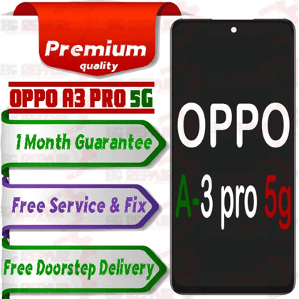 Oppo A3 pro 5g Combo LCD with Touch Screen for A3pro 5g  Black (display glass combo folder)premium