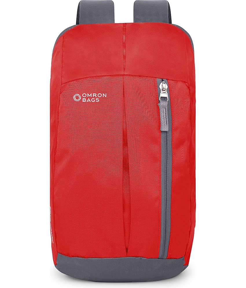 OMRON BAGS 12 Ltrs Polyester Backpack *For Men & Women ( Red )