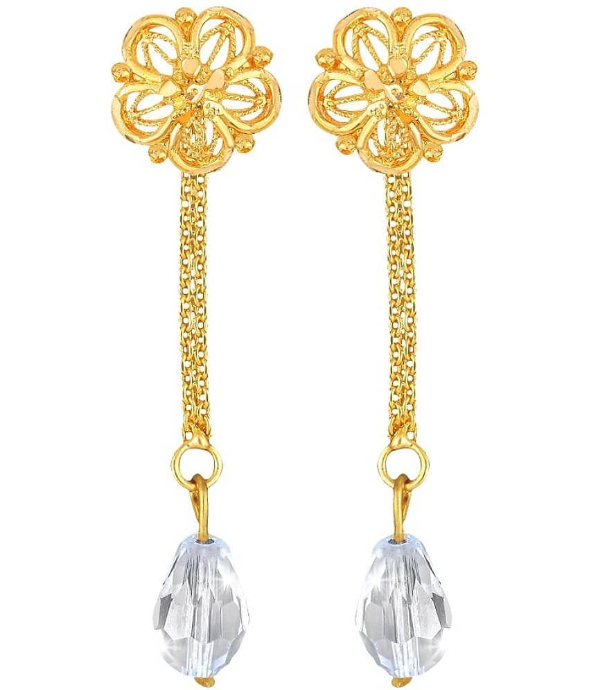 VIVASTRI Golden Drop Earrings ( Pack of 2 )