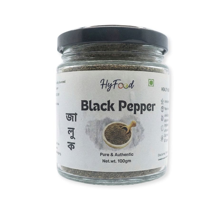 HyFood Black Pepper Powder - 410 gm - 410 gm - One jar of Black Pepper