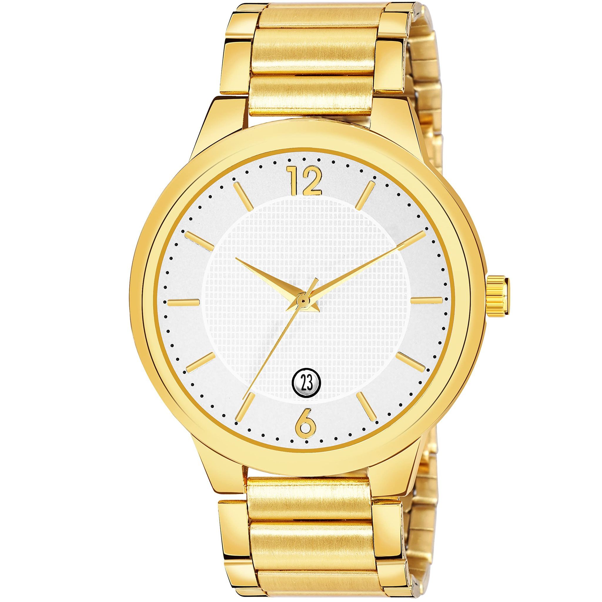 White Date Function Casual Analog Watch for Men LR136