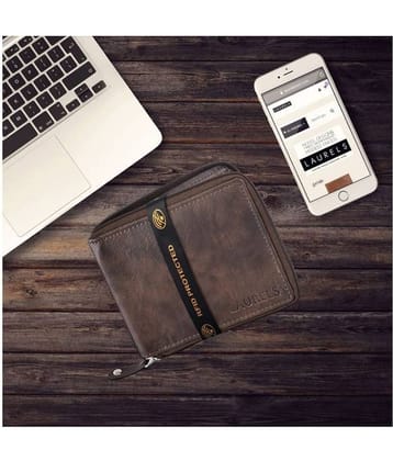 Laurels PU Brown Casual Regular Wallet