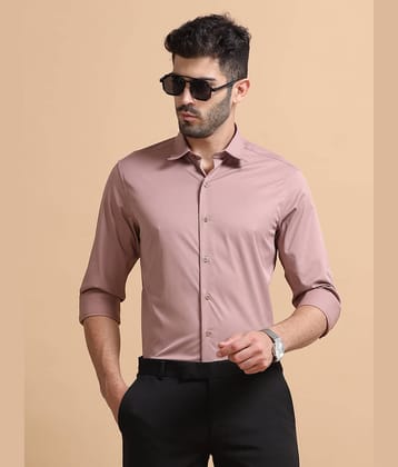 Paul Street Polyester Slim Fit Solids Full Sleeves Men's Casual Shirt - Mauve ( Pack of 1 )