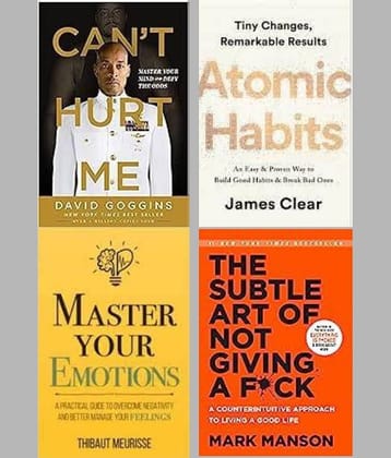 Can't Hurt Me + Atomic Habits + Subtle Art + Master Your Emotion