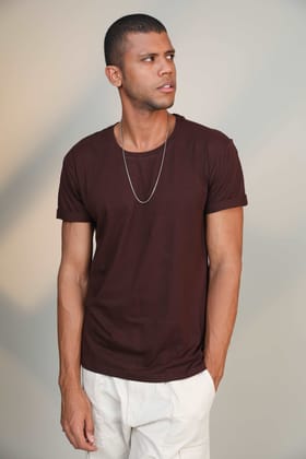 Brown - Short sleeve t-shirt-XS
