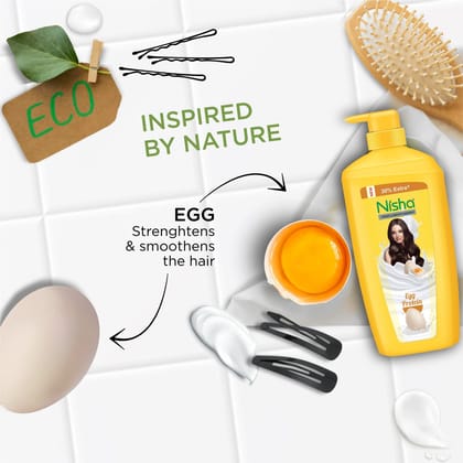 Nisha Egg Protein Shampoo for Strong & Smooth Hair 650ml