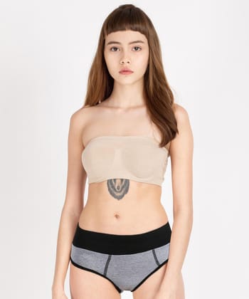 Girls Waist Hipster Grey Panty-7-8 Years / Grey