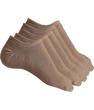 Texlon - Skin Color Cotton Women's No Show Socks ( Pack of 5 )