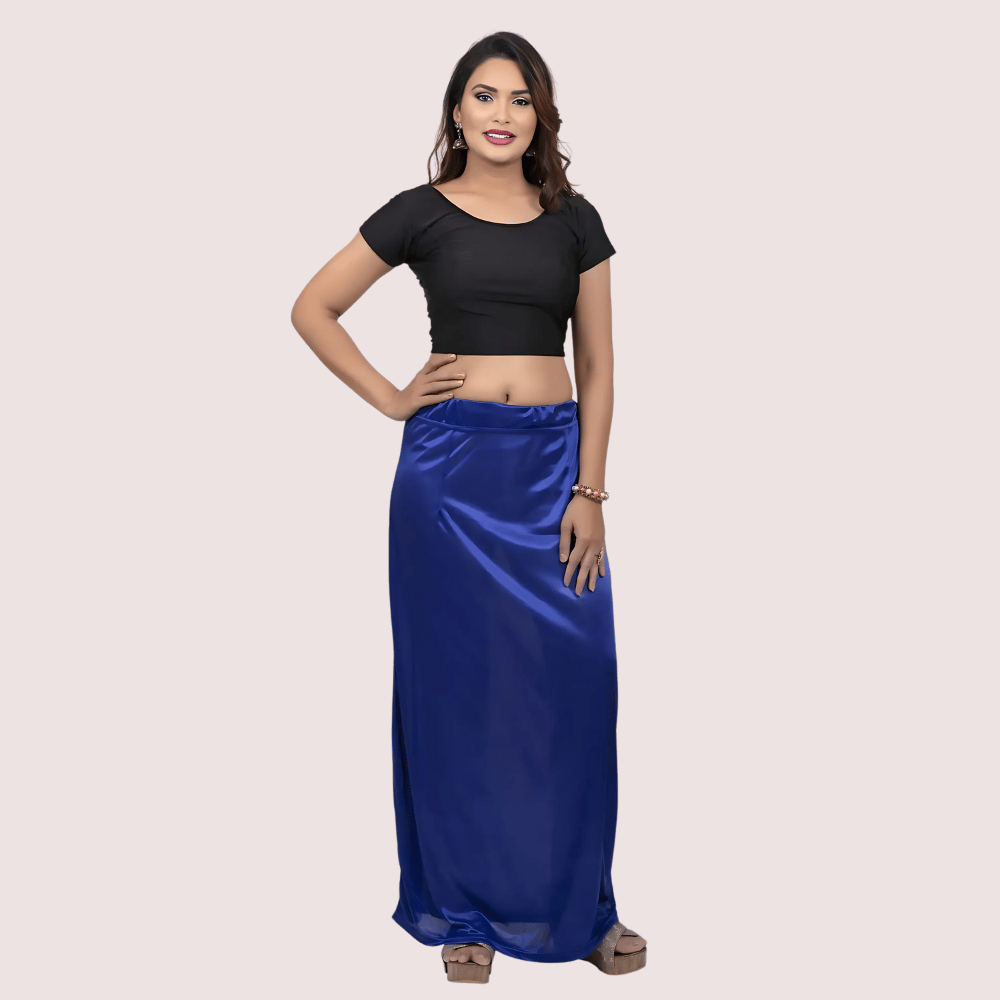 Indian Saree's Petticoat for Women Silk Satin Underskirt Solid Inner Wear - Sarees | Buy online on ZillyBuy