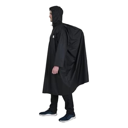 Unisex Hooded Rain Poncho for Adult, Polyester Waterproof, lightweight,Reusable& Packable, long sleeve, One Size Fits Most, Free Size