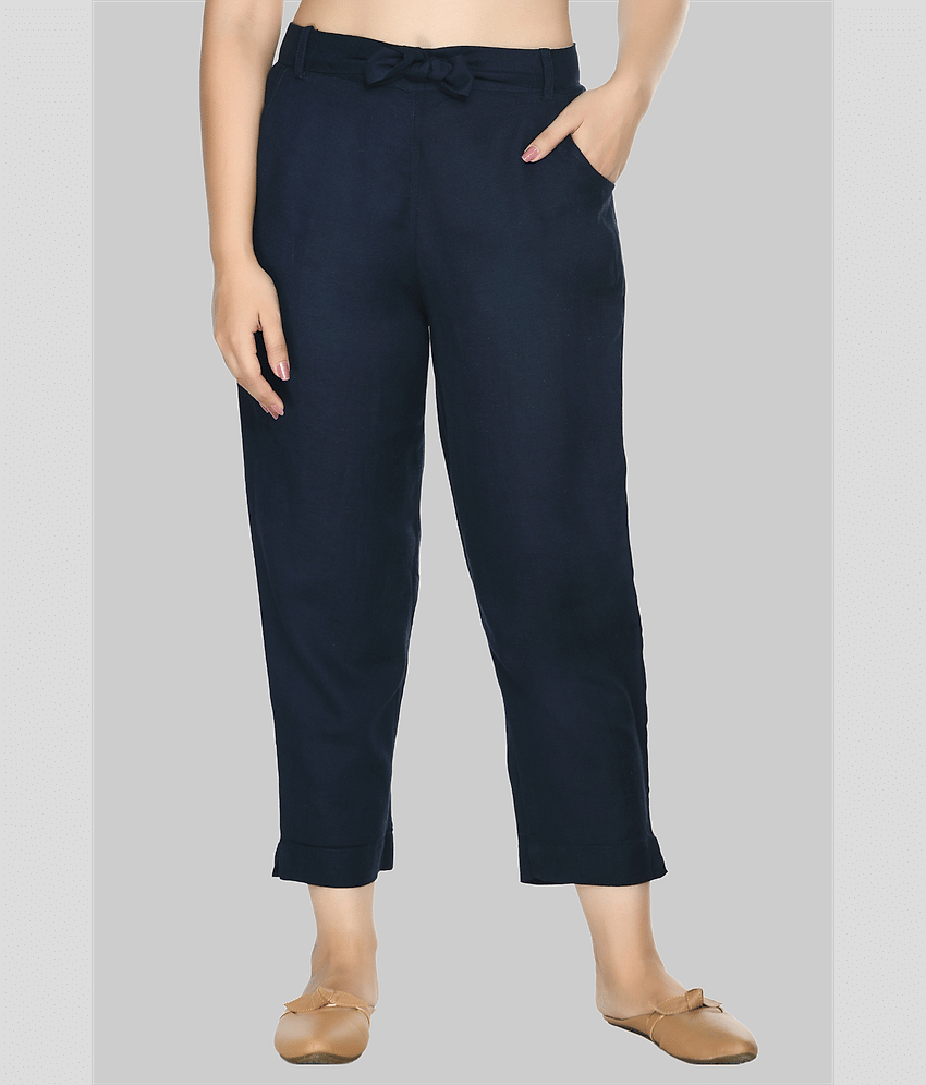 PREEGO - Mustard Rayon Regular Women's Casual Pants ( Pack of 1 )