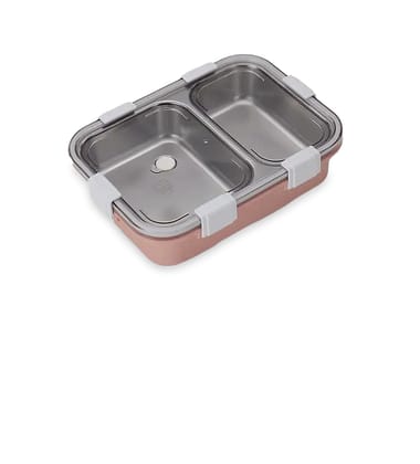 Dimazo Stainless Steel Lunch Box| Snacks Box With Spoon| Pink & Blue Thermoware(700ml)