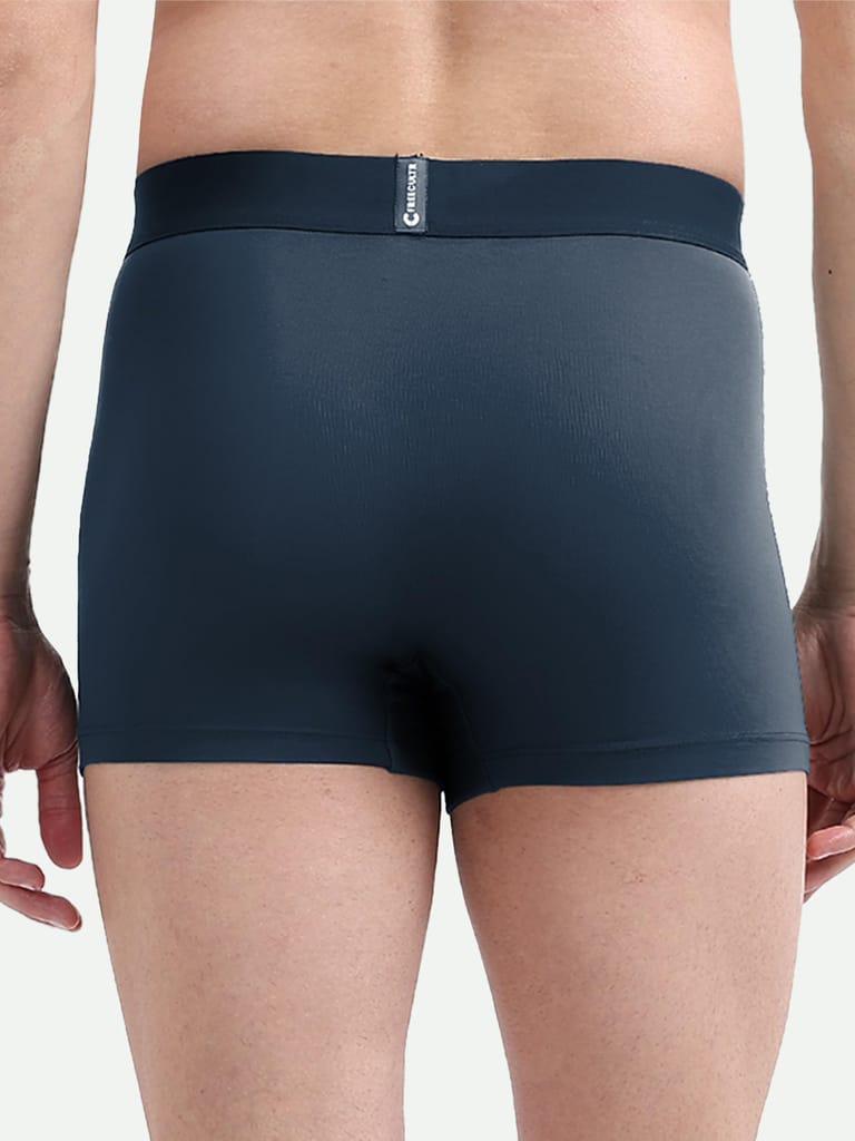Freecultr Men's Underwear Anti Bacterial Micromodal Airsoft Trunk - Non Itch No Chaffing Sweat Proof - Pack of 1-Space Blue