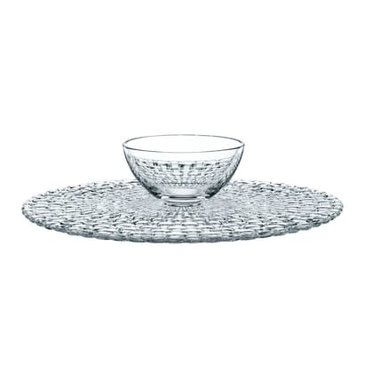 Nachtmann Bossanova Crystal Chip &Amp; Dip-Cum-Cake Plate 32Cm