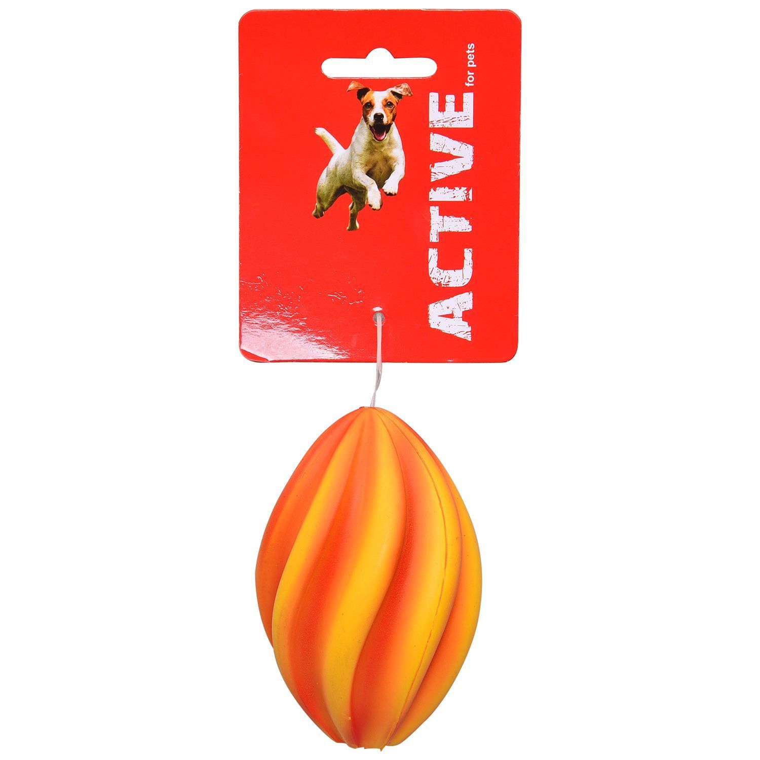 Active Rubber Squeaky Swirl Football 4.75 inch