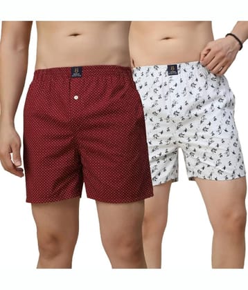 URBAN SCOTTISH Pack of 2 Cotton Boxers For Men's ( Multicolor )