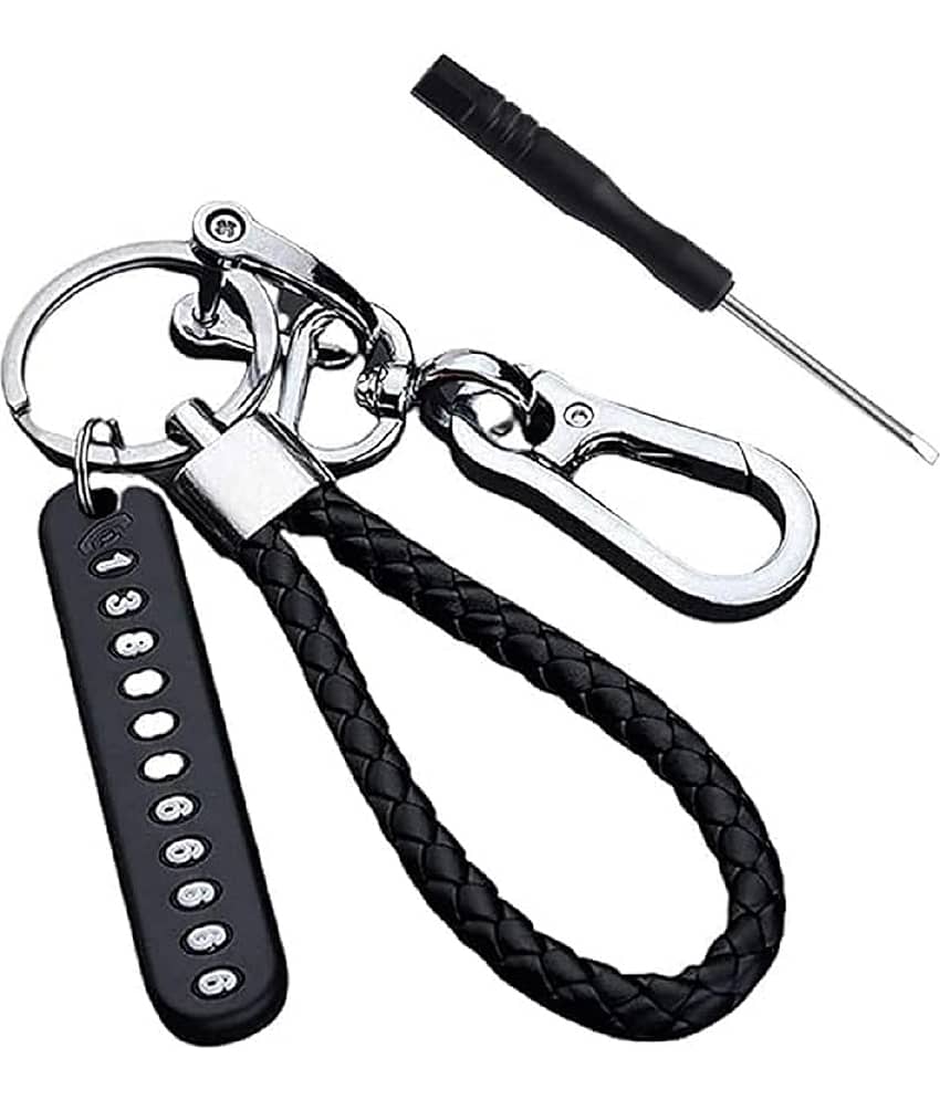RAMDEV ENTERPRISE Black Metal Keychain - Pack of 1