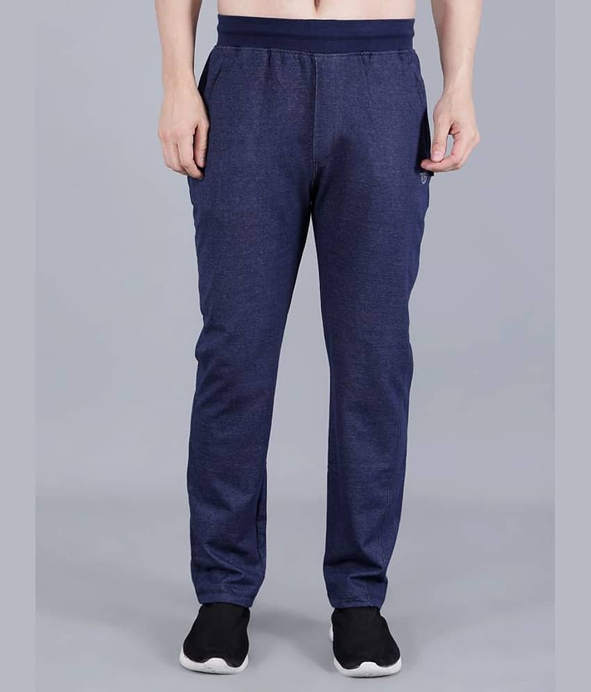 TF Navy Blue Cotton Blend Men's Sports Trackpants ( Pack of 1 )