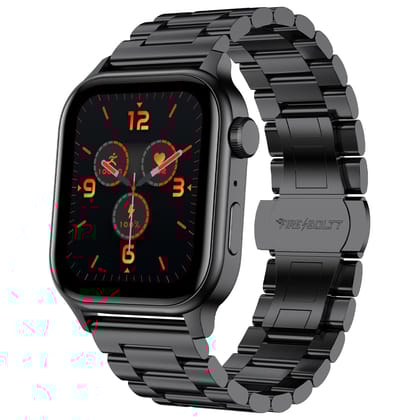 Fire-Boltt Rise lux SS (BSW204) Smart Watch, 1.85" HD Display, Metal Body with Bluetooth Calling-Black