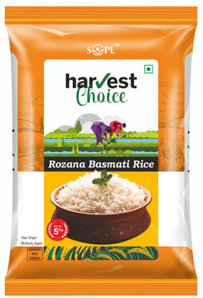 Harvest Choice Rozana Basmati Rice – 5kg | Everyday Long-Grain Basmati | Aromatic & Fluffy | Non-Sticky & Hygienically Packed Harvest Choice Rozana Basmati Rice – 5kg | Everyday Long-Grain Basmati | Aromatic & Fluffy | Non-Sticky & Hygienically Packed