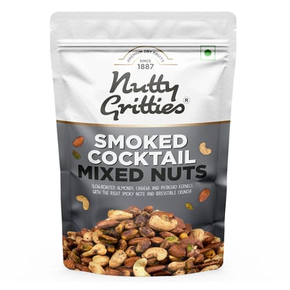 Nutty Gritties Premium Smoked Cocktail Mixed Nuts, 200 gm