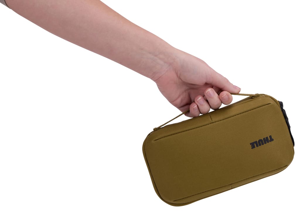 Thule Aion Travel Organizer - 2-in-1 Pouch Includes Travel Wallet and Electronics Bag - RFID Blocking Zipper Pouch - Internal Pockets to Stay Organized - 100% Recycled Waxed PFC-Free Fabric