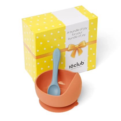 Kids Silicone Bowl Gift Set Orange