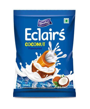 Derby Coconut Eclair Poly 100Pcs - Pack Of 50 Derby Coconut Eclair Poly 100Pcs - Pack Of 50
