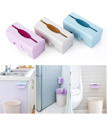 Arni Bag Dispenser Plastic Multicolor Multi-Purpose Container ( Set of 2 )