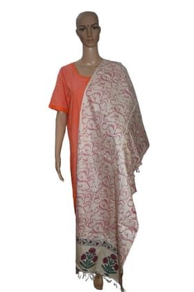 Pure organic Tussar Eri Printed Stole