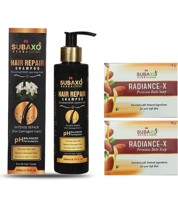 Herbal Hair Repair Shampoo 200 Ml & Radiance-X Soap 2 Pc Each 75 G