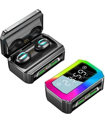 VEHOP GQ-03 TWS with PowerBank and 120H Playtime, Dual Display Clock + Battery Indicator, BT 5.3 with 45ms Low Latency Game Mode, Reverse Charging, Type-C Fast Charging, Touch Control, IPX5 Waterproof