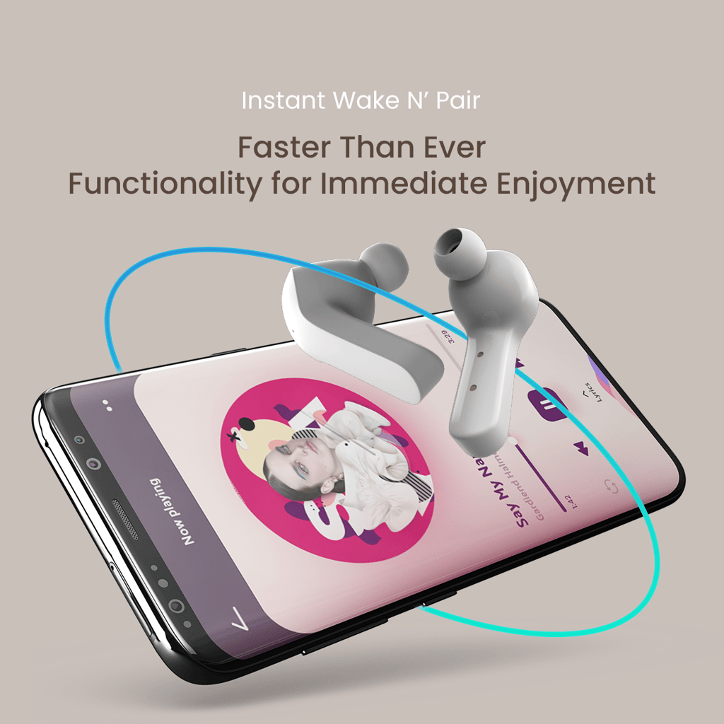 Cellecor BroPods CB07 Waterproof Earbuds With 25 Hours Playtime, ENC, 10mm Driver Bluetooth-White