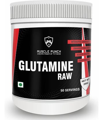 Muscle Punch Muscle Punch | Glutamine Raw| Post Workout | 100% Pure 250 gm 240 gm